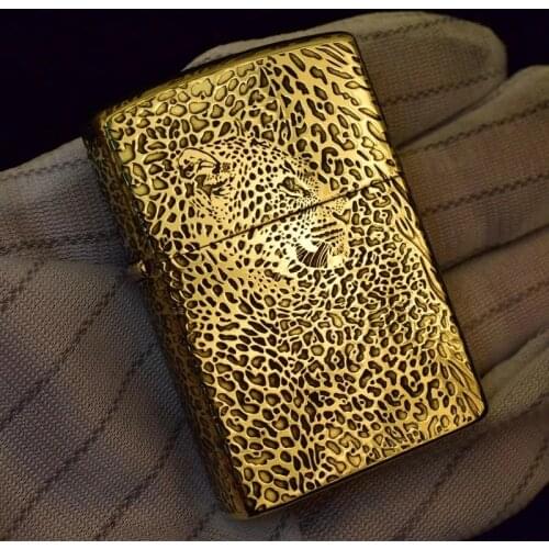 New Zorro Pure Copper Brass Kerosene Retro Windproof Lighter Creative Personality Birthday Gift