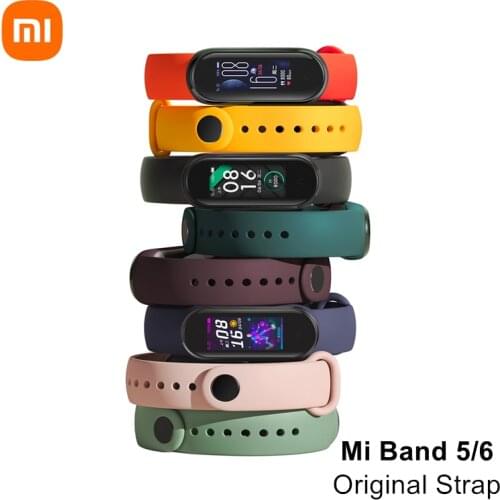 Original Xiaomi Mi Band 5 6 Strap TPU Bracelet Compatible with Mi Smart Band 5/6 NFC