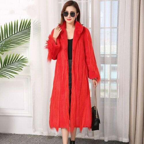 Autumn Winter Coat Women Clothes 2020 Faux Fox Fur Coat Female Jacket Korean Vintage Long Tops Plus Size Manteau Femme ZT4762