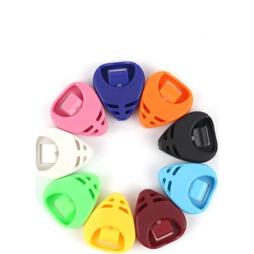 Plastic Guitar Picks Box Speacial Color Heart Shaped Picks Case For Ukulele Guitar Instruments Parts