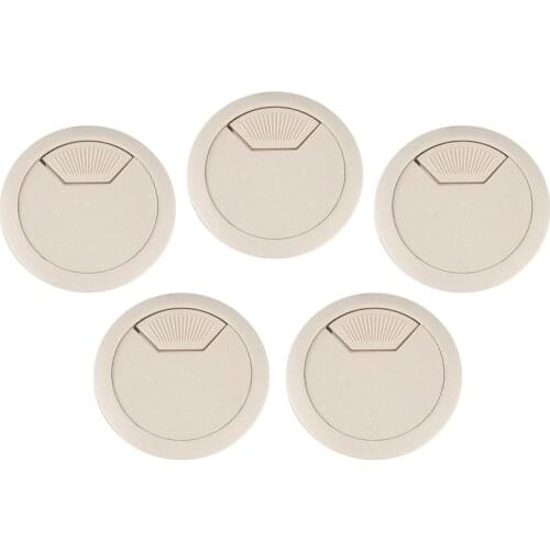 5 pieces Plastic cable gland for Computer table, cover for 50mm wire hole