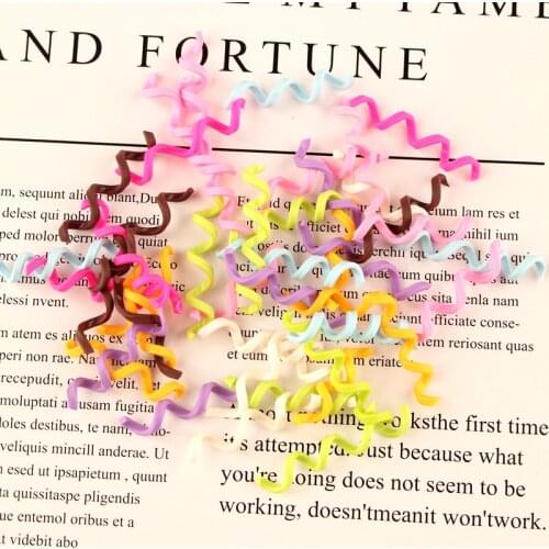 30pcs 6*32mm Fashion Kawaii Soft ceramic coil spring charms polymer clay jewelry making material DIY craft ornament decoration