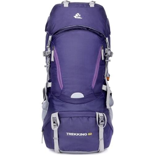 BOWTAC 60L Hiking Backpack Outdoor Waterproof Backpack Large Capacity Camping Backpack Men Women Mountaineering Backpack Unisex