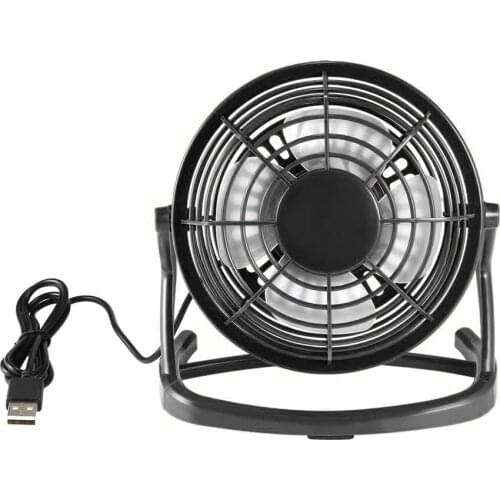 Portable DC 5V Small Desk USB 4 Blades Cooler Cooling Fan USB Mini Fans Operation Super Mute Silent PC / Laptop / Notebook