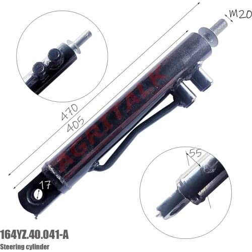 Steering cylinder for Jinma JM184 - JM254 series tractor, please check the shape firstly, part number: ZS184YZ.40.041