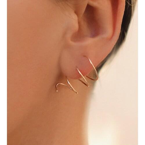 Piercing Ear Climber Earrings Handmade Jewelry 925 Silver/Gold Filled Jewelry Punk Oorbellen Boho Minimalist Earrings