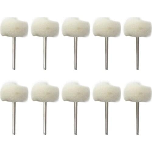 Wool Grinding Buffing Wheel 2.35/3mm Fine Wool Finishing Ball Wheels Buffing Polishing Rotary Tool Machine Brush Burr Removal