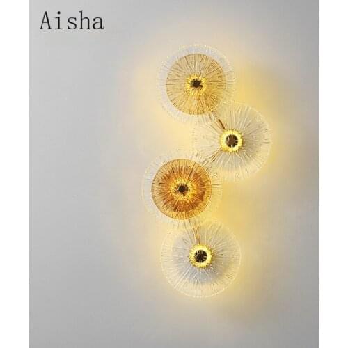 Postmodern Light Luxury Wall Lamp Living Room Background Wall Bedside Personalized Glass Aisle Wall Light Room Decor