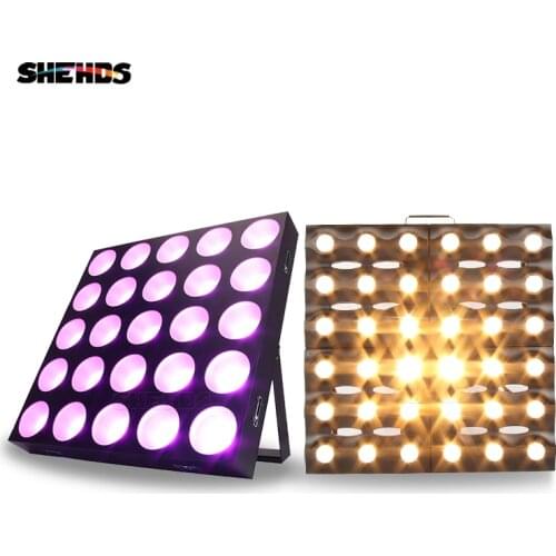 2pcs LED 25x30W RGBW 4in1 Beam Panel Dot Blinder Matrix Effect Lighting DMX Stage DJ Equipment Dance Floor Bar Outdoor Show