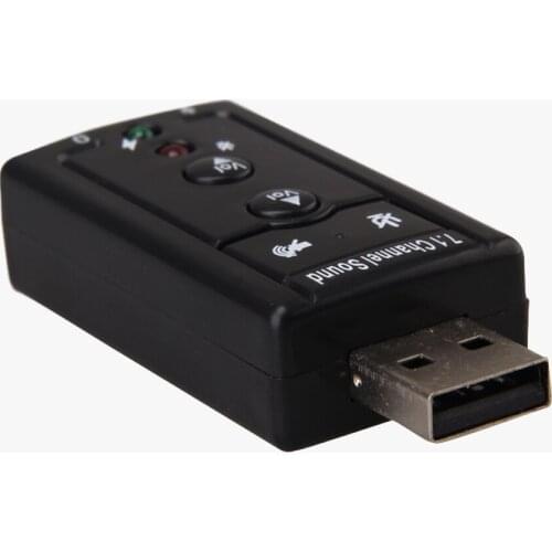 USB Virtual Sound Adapter External 7.1 Buspowered Sound Card Channel CH Virtual Audio Sound Card Adapter For PC Desktop Notebook