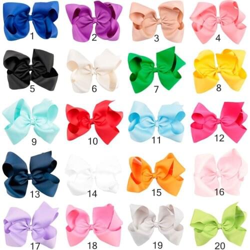 Yundfly 5pcs 6 Inch Big Ribbon Bow For Hairpin Headbands Boutique Bowknot For Headwear Hair Accessories
