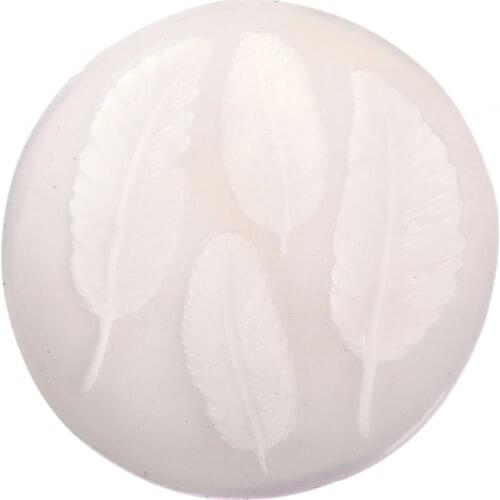 Jewelry Mold Feather Shapes Making Pendant Silicone Resin Cake DIY Craft Tools