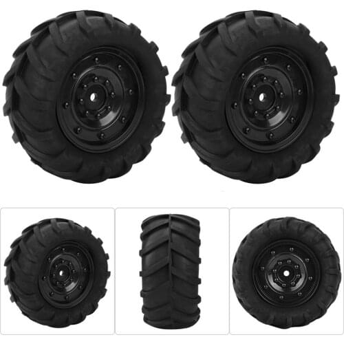 1 Pair Metal Wheel Rim RC Rubber Tyres RC Monster Truck Tire for 1:16 1/16 RC Car (Pack of 2)