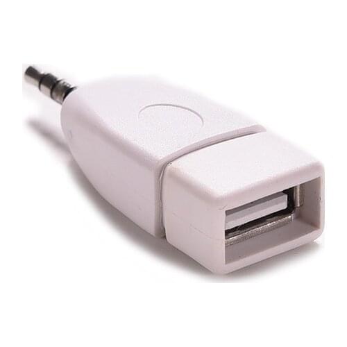1PC USB 2.0 Female to 3.5mm Male AUX Audio Plug Jack Converter Adapter Plug for Car MP3 Player Mobile Phones SD&HI