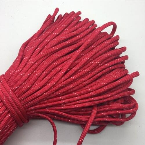 10yards/Lot Mix color Paracord Bracelets Rope 7 Strand Parachute Cord CAMPING HiKING Red