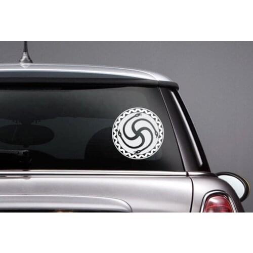 Black/SliverRomuva Lithuanian Snake Symbol Vinyl Car Decal Baltic Pagan Sticker Rear Windshield Fashion Car Window Decor S904