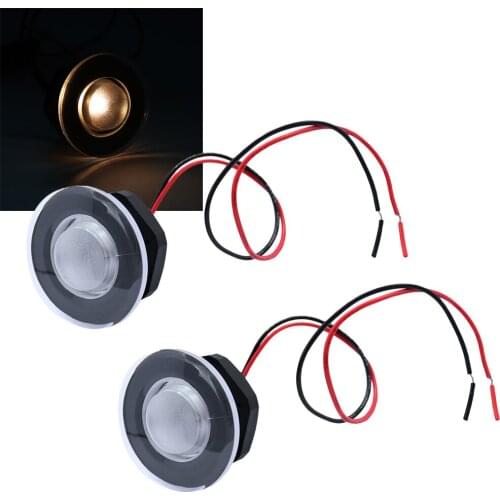 2pcs Waterproof Boat LED Deck Step Light Yard Outdoor Stairs Lamp Warm White