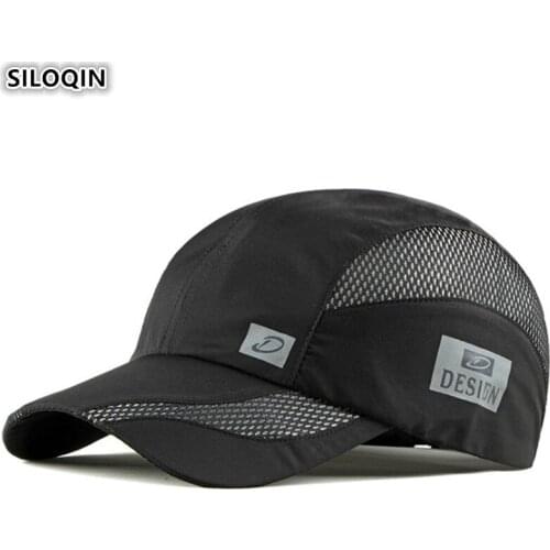 SILOQIN Adjustable Size Mens Hollow Mesh Cap Baseball Cap 2020 Summer Thin Breathable Hat Womens Brands Sports Caps Couple Hat