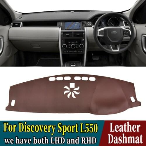 For Land Rover Discovery Sport L550 2014 2015 2016 2018 2019 PU Leather Dashmat Dashboard Cover Pad Dash Mat Carpet Car-Styling