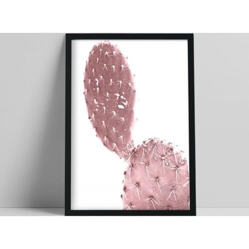 Cactus Leaf Poster, Cactus Closeup Wall Art, Scandinavia Tropical Desert Landscape Canvas Prints, Minimalism Plant Home Decor