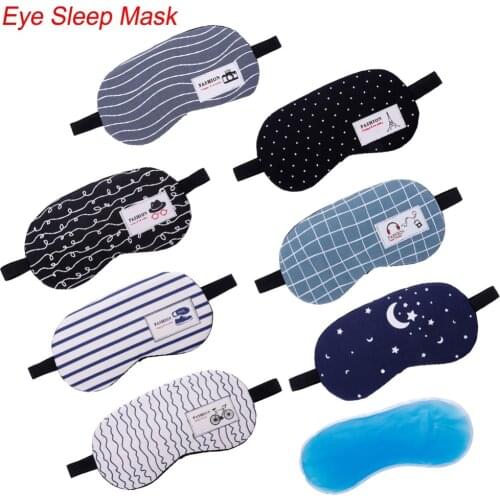 7 Patterns Sleeping Mask Eyepatch Soft Eye Sleep Mask Fashion Striped Moon Style Creative Travel Relaxing Sleeping Aid Blindfold