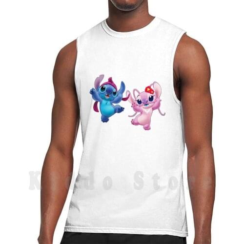 Angel 11 tank tops vest 100% Cotton Hawaii Scrump Lilo And Experiment 626 Angel Aloha And Angel 626 Cartoon