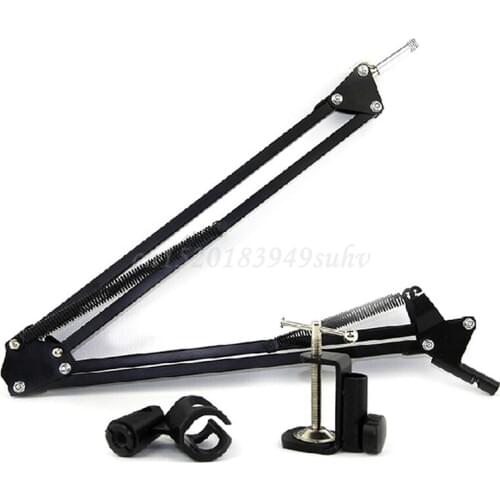 Mic Arm Stand Microphone Suspension Boom Scissor Holder For Studio Broadcast PN