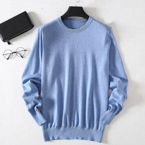 ZHILI Mens Pullover Sleeve Long Sweater 100% Cotton