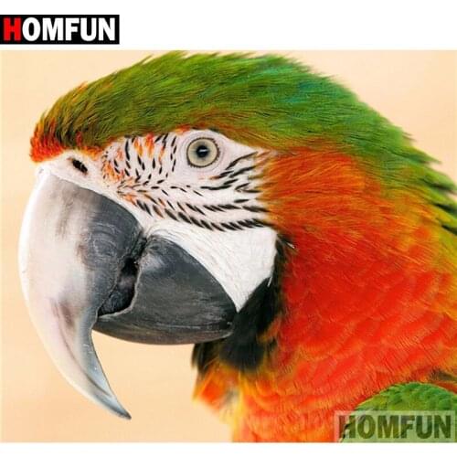 HOMFUN Full Square/Round Drill 5D DIY Diamond Painting "parrot" Embroidery Cross Stitch 5D Home Decor A16398