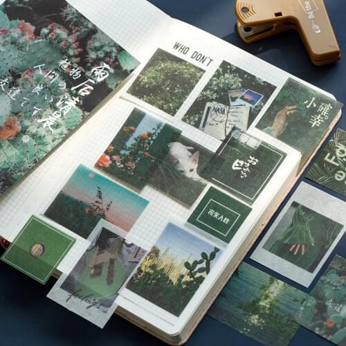 100pcs/set Vintage Scenery Decorative Paper Sticker Decoration Diary Scrapbooking Label Sticker Stationery