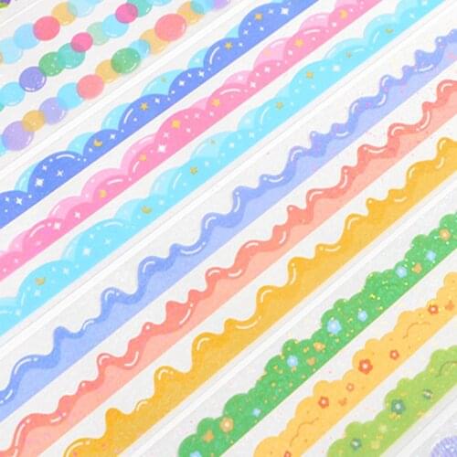 6Kinds Kawaii Candy Color Strip sticker DIY scrapbook base collage mobile computer diary planner gift sealing decoration sticker