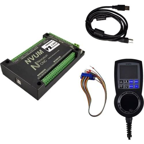 NVEM V2.1 NC controller kit NVUM V2.1 mach3 motion control system 3/4/5/6 axis control card and digital display 6 axis handwheel