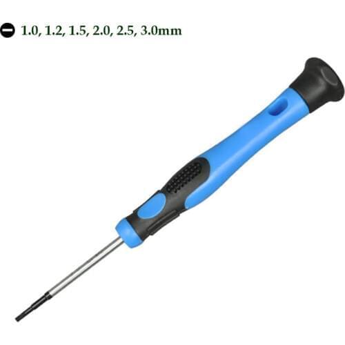 1.0 1.2 1.5 2.0 2.5mm 3.0mm Slotted Screwdriver Precision Flat Head Screwdriver Magnetic Tip Screw Driver Phone Repair Tool