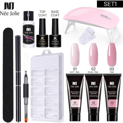 Drop Shipping Nail Kit UV Gel Set Fast Builder Nails Art Set Private Link 11