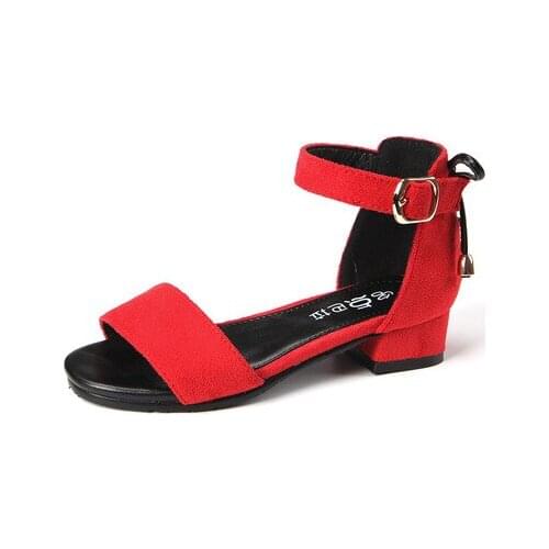 Girls Sandals kids Shoes Mother & Kids girls shoes PU summer princess party shoes sale Gladiator square heels girl fashion shoes