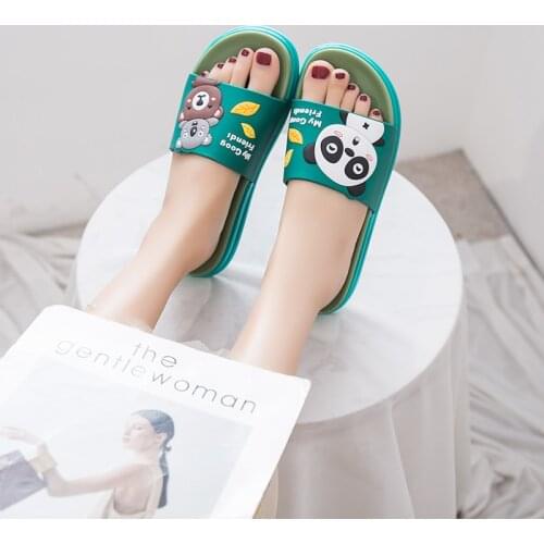 Female Home Slippers Women Indoor Room Soft Platfrom Woman House Shoes Cute Cartoon Flip Flop Girls Ladies Summer Kids