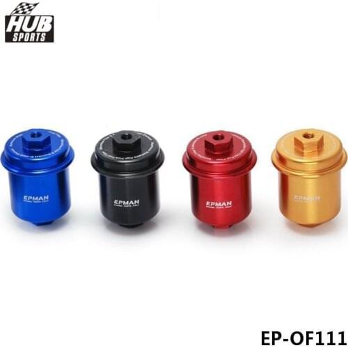 Sport Anodized High Flow Turbo Fuel Filter For Civic Integra Accord Crx HU-OF111
