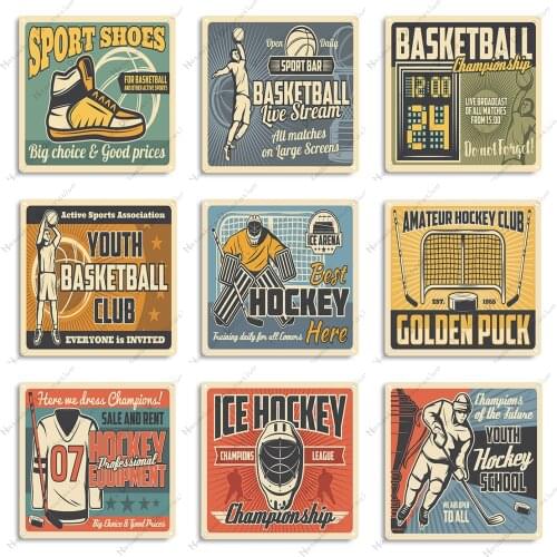 Sport Metal Tin Sign Vintage Sport Poster Championship Retro Poster Metal Plaque Club Pub Bar Home Wall Industrial Decoration