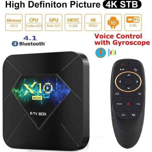 Android 10.0 TV BOX X10 MINI Allwinner H313 Quad Core WIFI BT4.1 Android 10 4K 3D Youtube Media Player PK X96Q TX3