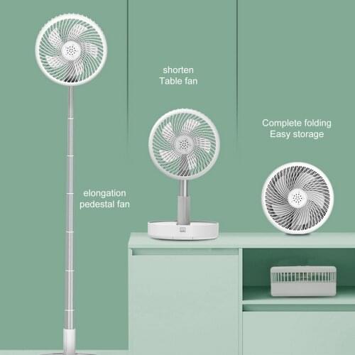 USB Rechargeable Folding Fan 7.7 Inch Floor Air Cooler Mini Summer Mute Floor Fan for Student Desktop Table Home Camping