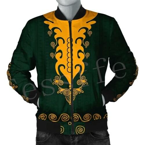 Tessffel County Animal South Africa Flag Springbok 3DPrint Men/Women Sportswear Unisex Windbreaker Jacket Winter Bomber Jacket 2