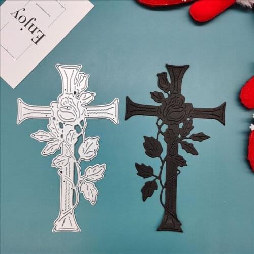 Rose vine cross cutting dies background stencil cut die decoration Scrapbooking Album Paper DIY Card Craft Embossing Die Cuts
