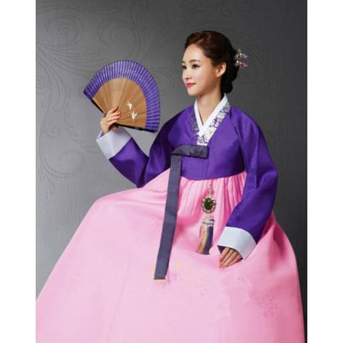 2019 Women Hanbok Dress Custom Made Korean Traditional Dress Korean National Costume Performance Cosplay Party Women Dress