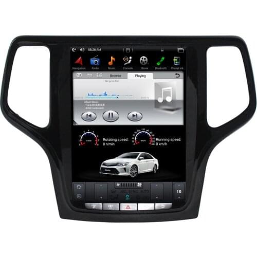 10.4" Tesla Android Car Radio GPS Multimedia Stereo For Jeep Grand Cherokee 2013-2016 Vertical Screen Auto Audio 2GB+32GB