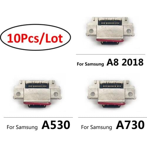 10pcs/Lot, Micro USB Jack Charging Socket Charger Port Plug Dock Connector For Samsung A8 2018 A530 A730