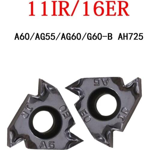 A60/AG55/AG60/G60 16ERA60 16ERAG55 16ERAG60 16ERG60 11IRA60 16IRAG55 16IRAG60 -B AH725 High-Quality Threaded Inserts 10PCS/Box