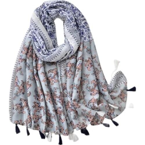 2021 New Design Brand Women Scarf Aztec Floral Patchwrok Viscose Spring Autumn Shawl Wrap Hijabs Lady Pashmina Foulards 180*90Cm