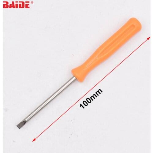3.0 x 100 mm 45# Steel Orange Flat blade Flathead Slot type Straight Slotted Screw driver PH0 3mm Phillips Screwdriver 1000pcs