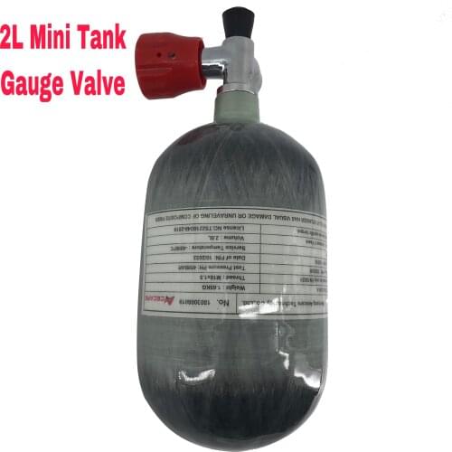 AC52011 Acecare 2L Air Rifle Paintball/Pcp Air Tank Mini Scuba Pcp Carbon Fiber Gas Cylinder Diving Tank 4500psi Gauge Pcp Valve