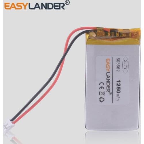 Battery for psp 503562 1250 rechargeable lithium polymer battery toys gps navigator